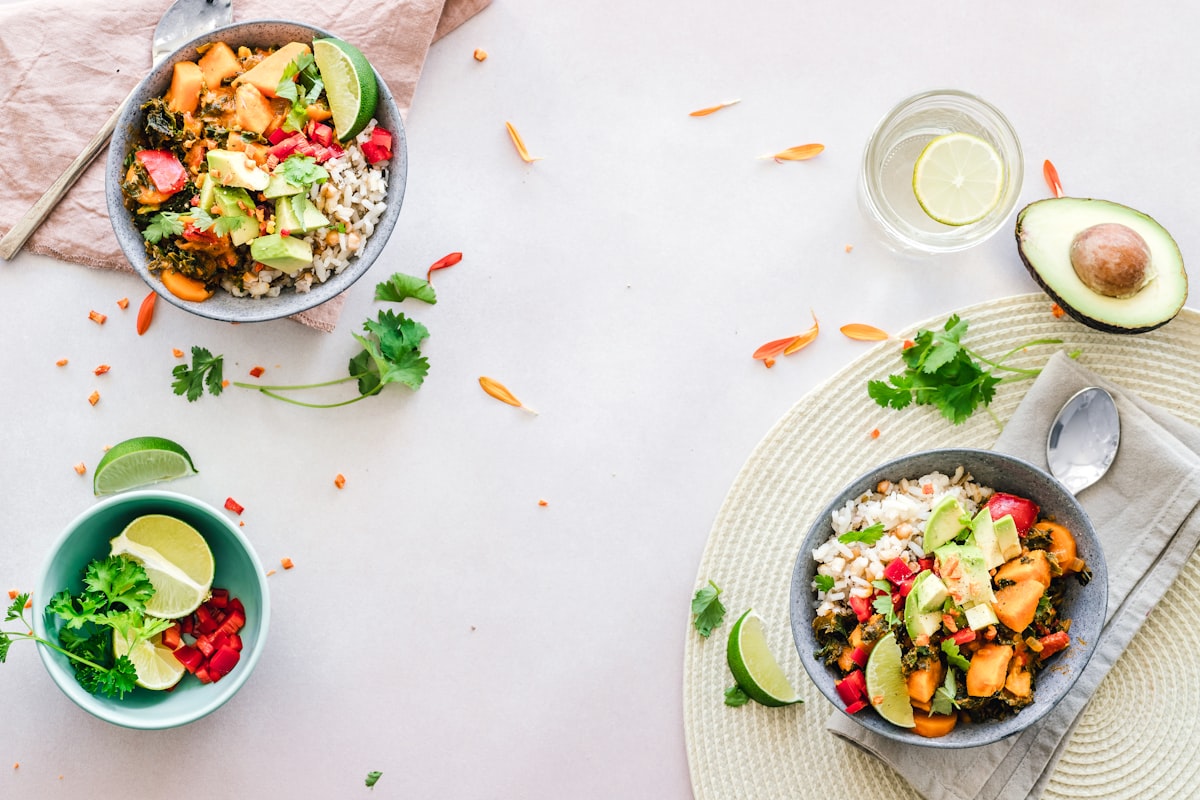 Roasted vegetable bowl creation